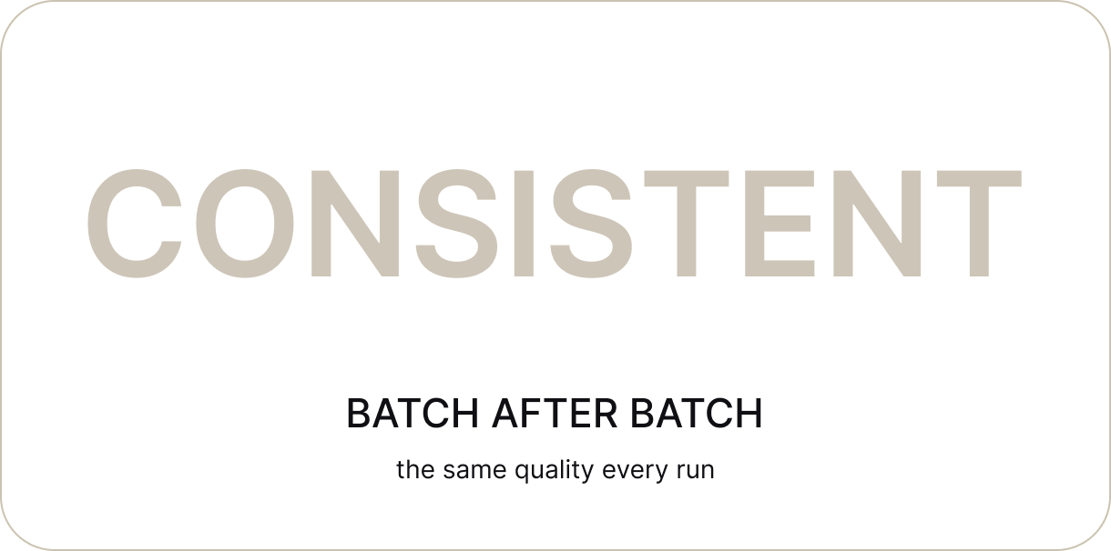 Consistent batch after batch