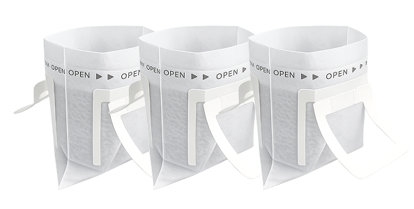 Three empty drip filters